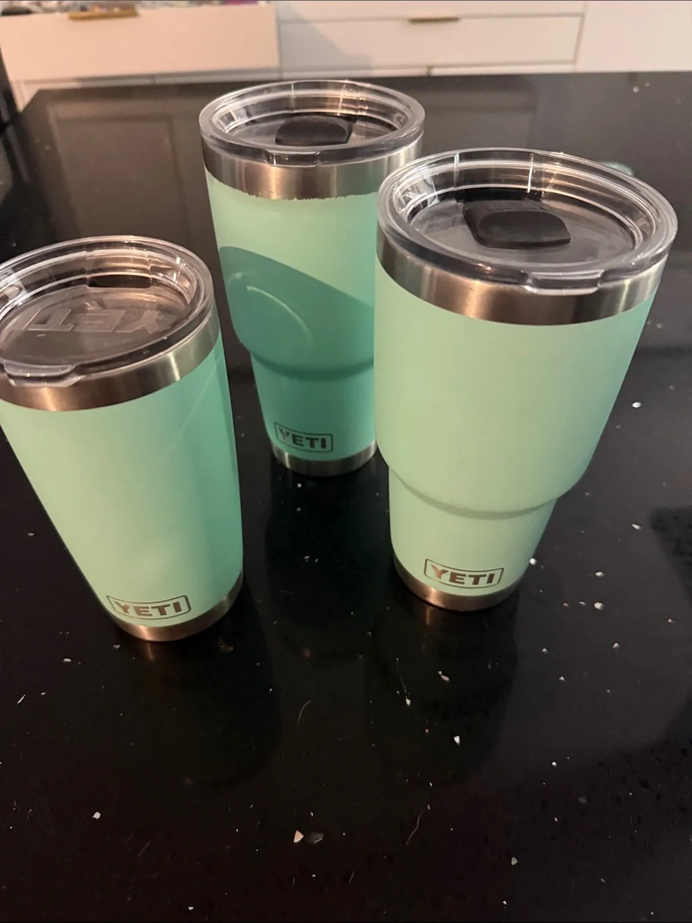 YETI Mint Green Stainless Tumblers Trio